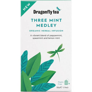 Dragonfly - Organic Three Mint Medley, 20 Bags | Pack of 4