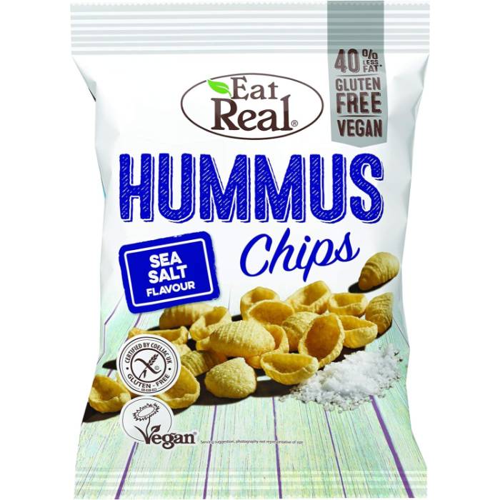 Eat Real - Hummus Chips Sea Salt, 45g  Pack of 18