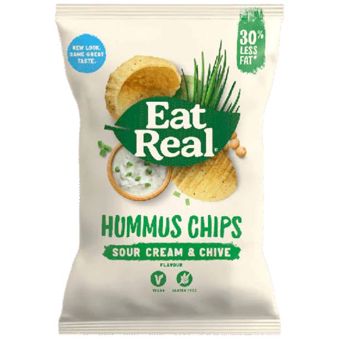 Eat Real - Hummus Chips Sour Cream & Chive (25g) Pack of 24