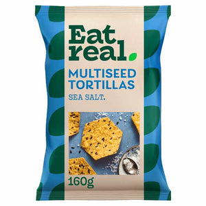 Eat Real - Multiseed Tortilla Sea Salt Chips, 160g | Pack of 10
