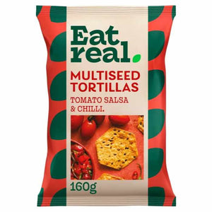 Eat Real - Multiseed Tortilla Smoky Paprika Chips, 160g | Pack of 10