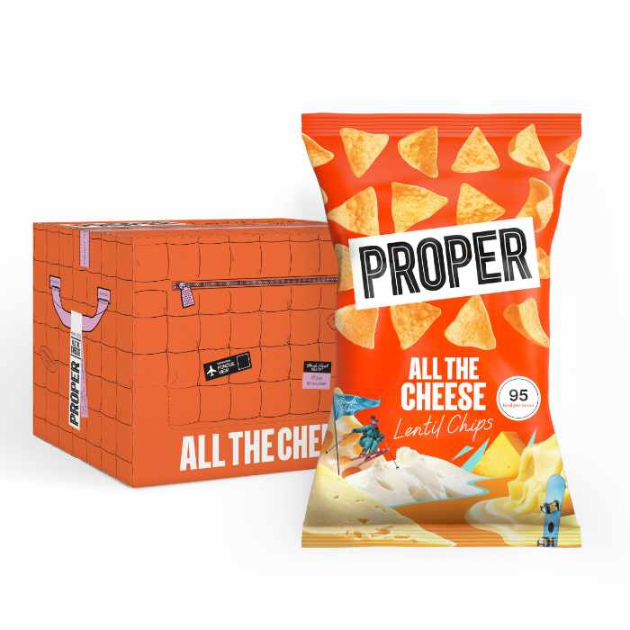 Eat Real - Proper Chips Lentil All Cheese, 85g  Pack of 8