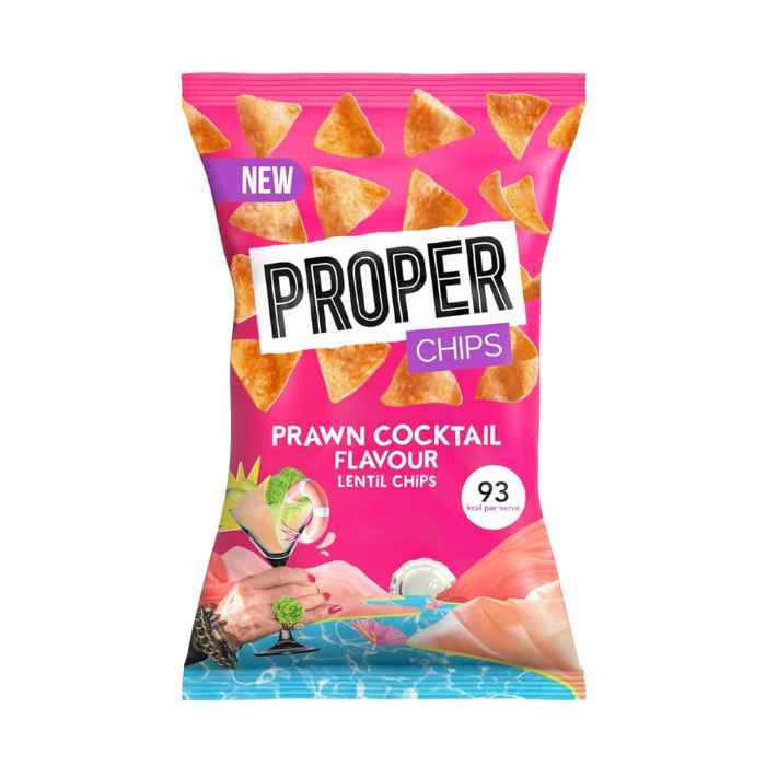 Eat Real - Proper Chips Lentil Prawn Cocktail, 85g  Pack of 8