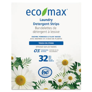 Eco-Max - Fragrance Free Detergent Strips, 32 Washes | Multiple Options