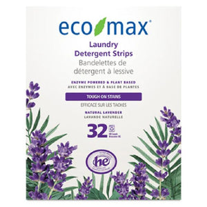 Eco-Max - Lavender Detergent Strips, 32 Washes | Pack of 12