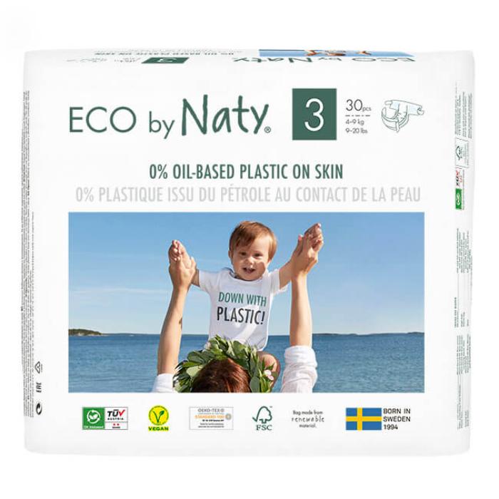 Eco By Naty - Size 3 Nappies, 30 Nappies