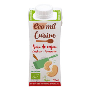 Ecomil - Organic Cashew Cooking Cream Sugar Free, 200ml