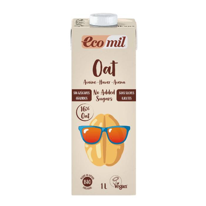 Ecomil - Organic Oat Drink No Added Sugars, 1L
