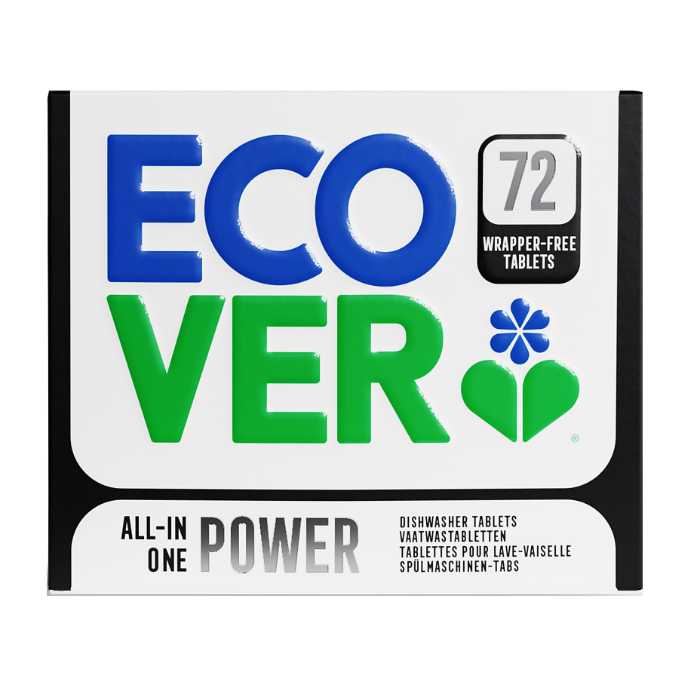 Ecover - All In One Dishwasher Tablets, 72 Tabs