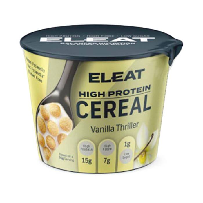 Eleat - High Protein Vanilla Thriller Cereal, 50g Pack of 8