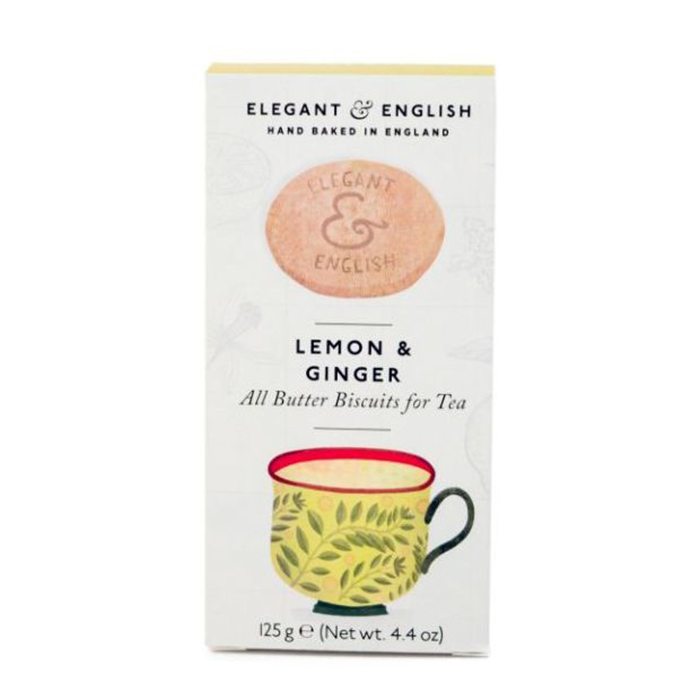 Elegant & English - Lemon & Ginger Biscuits, 140g