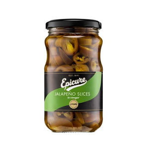 Epicure - Green Jalapeno Slices, 350g | Pack of 12