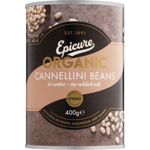 Epicure - Organic Cannellini Beans In Water, 400g | Pack of 6