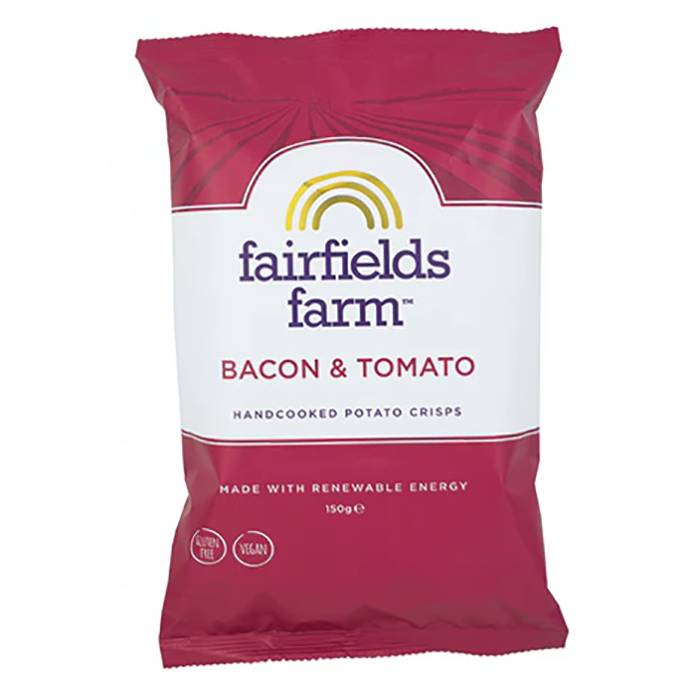 Fairfields Farm Crisps - Bacon & Tomato Crisps 150g - Pack of 10