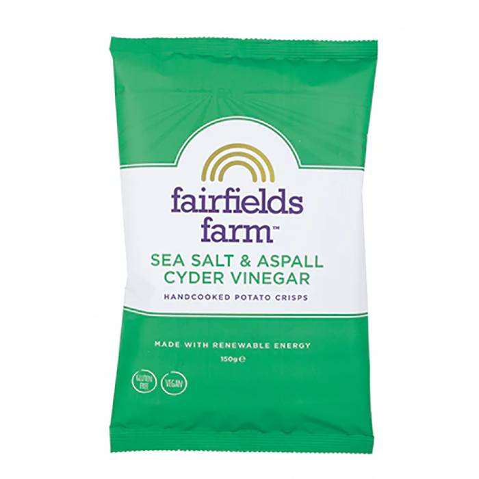 Fairfields Farm Crisps - Salt & Aspell Cyder Vinegar Crisps 150g - Pack of 10