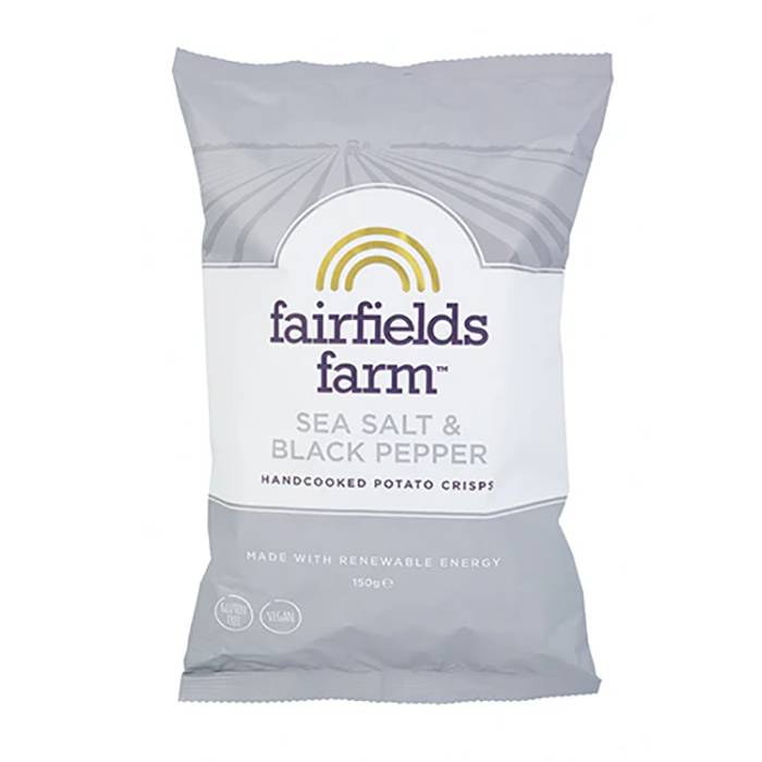 Fairfields Farm Crisps - Salt & Black Pepper Crisps  150g - Pack of 10