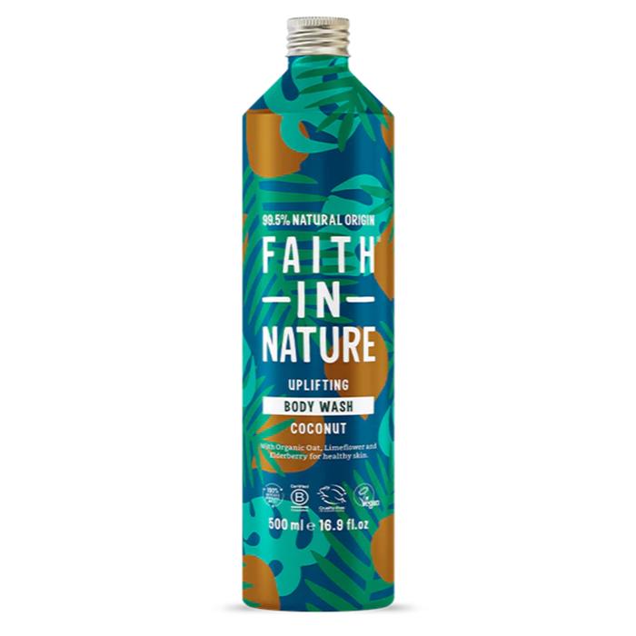 Faith In Nature - Coconut Bodywash in Aluminium Bottle, 500ml