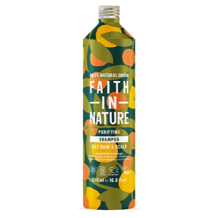 Faith In Nature - Grapefruit Orange Shampoo in Aluminium Bottle, 500ml