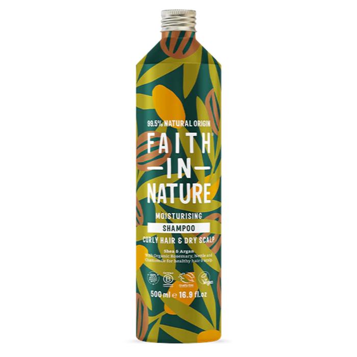 Faith In Nature - Shea & Argan Shampoo in Aluminium Bottle, 500ml 