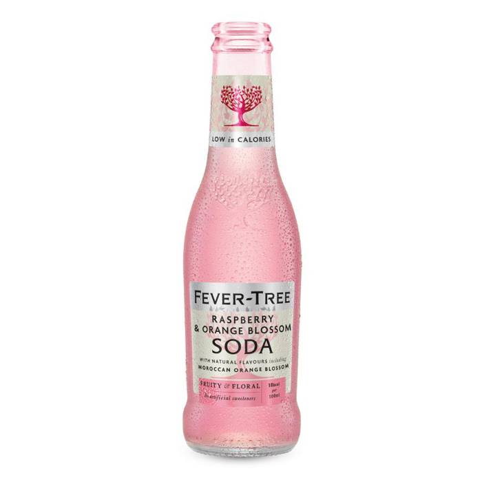 Fever-Tree - Raspberry and Orange Blossom Soda, 200ml - Pack of 24