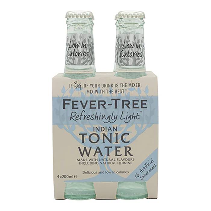 Fever-Tree - Refreshingly Light Premium Indian Tonic Water, 4x200ml - Pack of 6