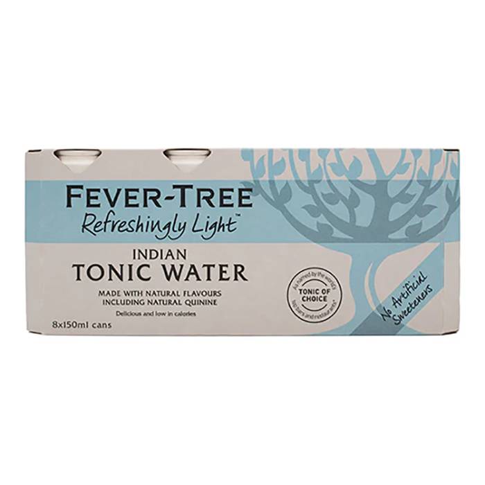 Fever-Tree - Refreshingly Light Premium Indian Tonic Water, 8x150ml - Pack of 24