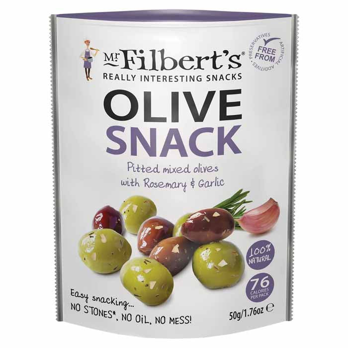 Filberts - Rosemary and Garlic Olives, 50g  Pack of 12