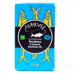 Fish4ever - Whole Sardines in Organic Sunflower Oil, 120g
