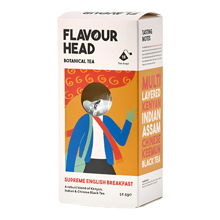 Flavour Head - Supreme English Breakfast Botanical Tea, 52.5g  Pack of 15