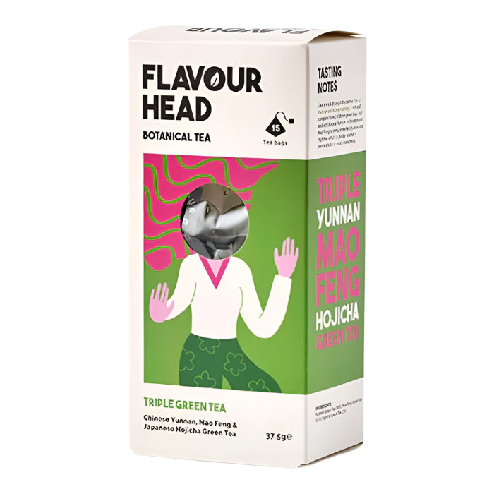Flavour Head - Triple Green Tea Botanical Tea, 37.5g  Pack of 15