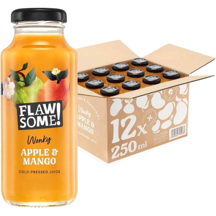 Flawsome - Apple & Mango Juice, 250ml  Pack of 12