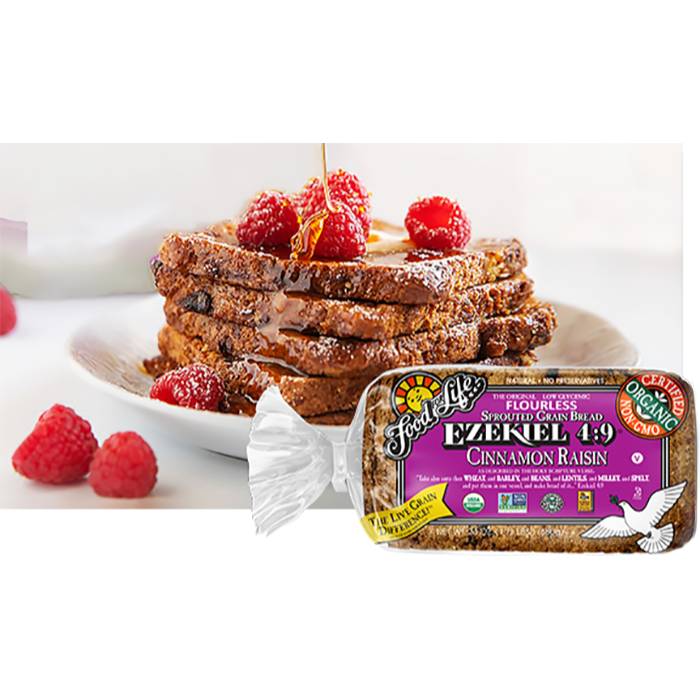 Food For Life - Organic Ezekiel Cinnamon Raisin Sprouted Wholegrain Bread, 680g