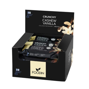 Foodin - Collagen Protein Bar Cashew-Vanilla, 50g | Pack of 12