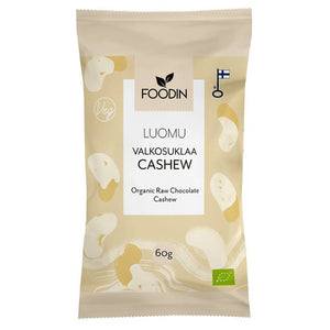 Foodin - Organic Raw White Chocolate Cashew, 50g | Pack of 8
