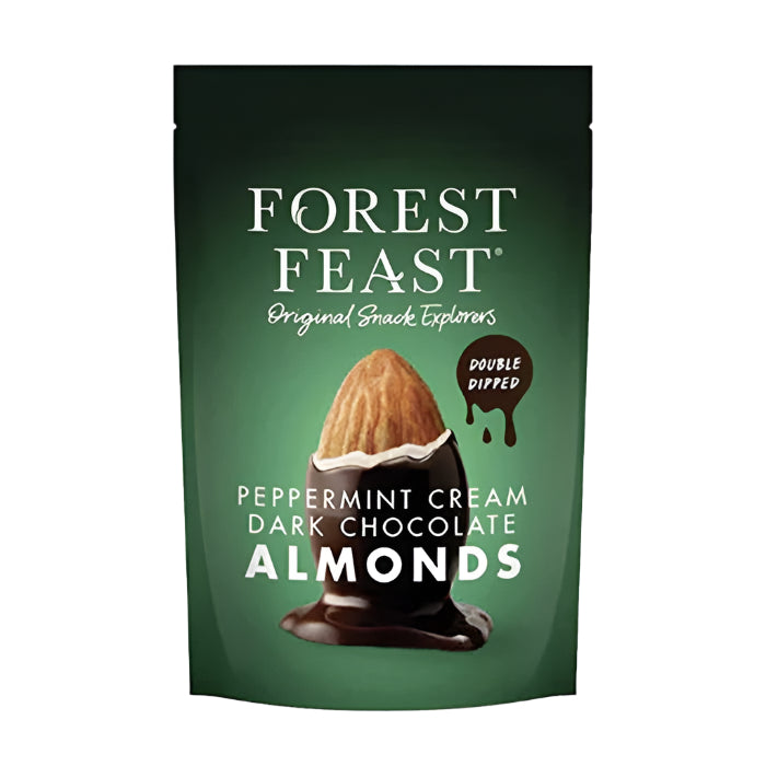 Forest Feast - Dark Chocolate Peppermint Cream Almonds, 120g  Pack of 8