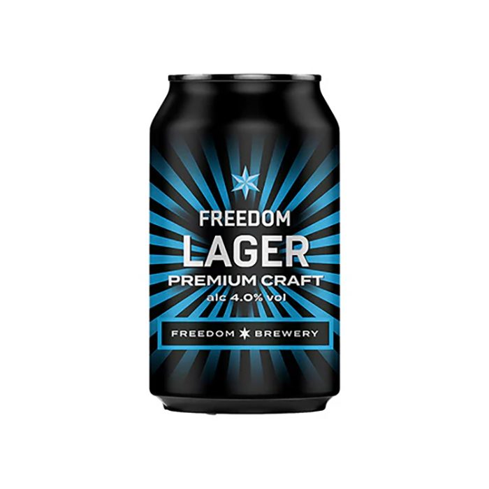 Freedom Brewery - Premium 4% Lager Can, 330ml  Pack of 24
