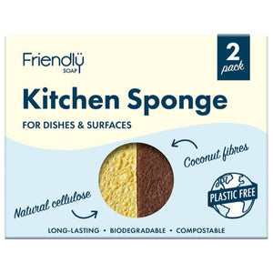 Friendly Soap - Kitchen Sponge (2 pack), 24g | Pack of 6