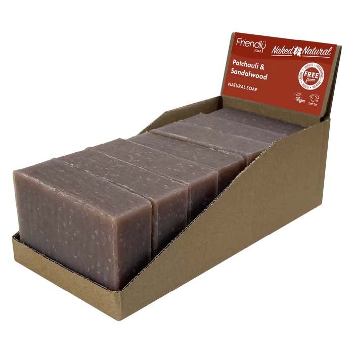 Friendly Soap - Naked & Natural Soap Bars Patchouli & Sandalwood, 95g