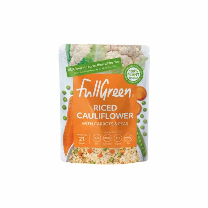 Fullgreen - Riced Cauliflower Carrots & Peas, 200g  Pack of 6