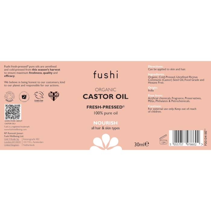 Fushi - Organic Castor Oil, 30ml - Back