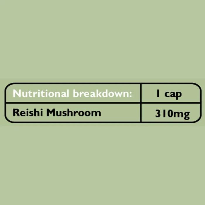 Fushi - Organic Reishi Mushroom, 60 Capsules - Back