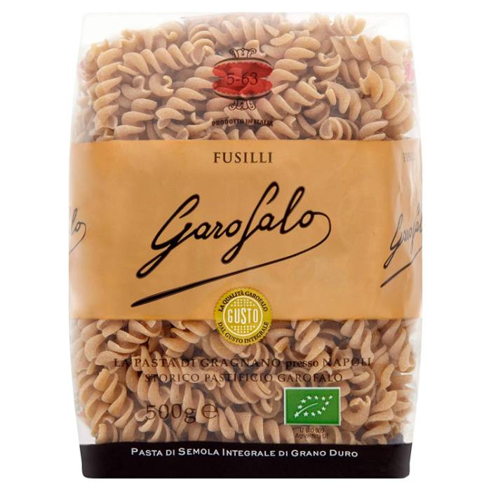 Garofalo - Whole Wheat Organic Pasta Fusilli, 500g 