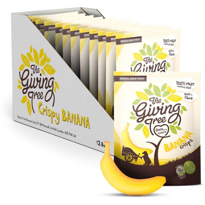 Giving Tree Ventures - Freeze Dried Banana Crisps  Pack of 12, 38g