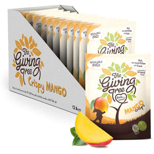 Giving Tree Ventures - Vacuum Freeze Dried Mango Crisps | Pack of 12 | Multiple Sizes