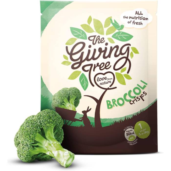 Giving Tree Ventures - Vacuum Fried Broccoli Crisps Pack of 12, 18g