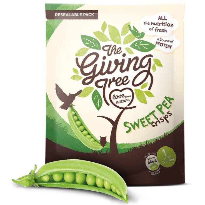 Giving Tree Ventures - Vacuum Fried Sweet Pea Crisps  Pack of 12, 18g