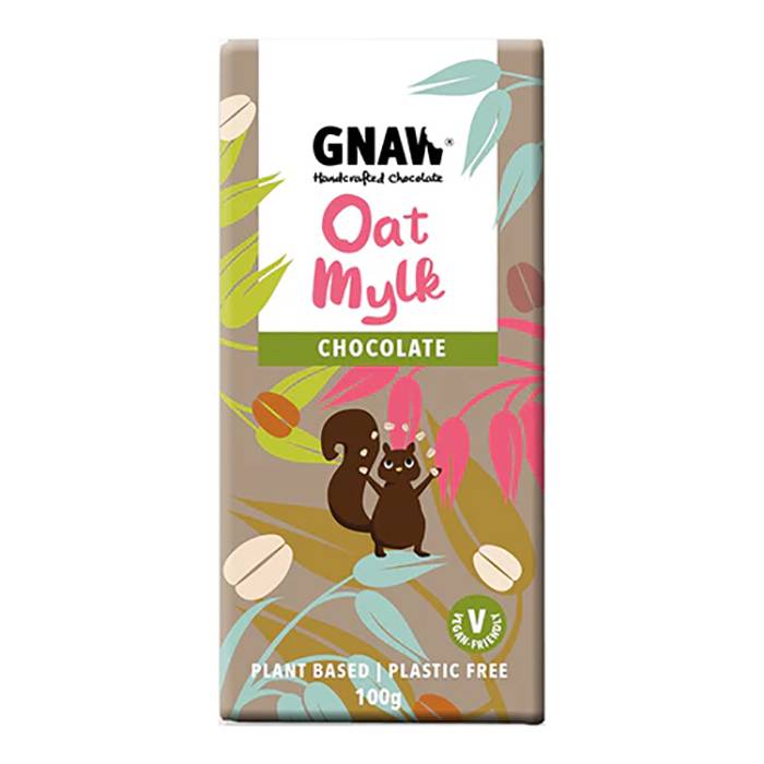 Gnaw Chocolate - Original Vegan Oat Mi!lk Chocolate Bar, 100g - Pack of 12