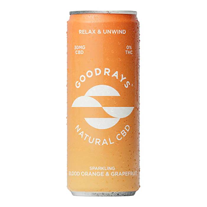 Goodrays - Blood Orange & Grapefruit CBD Drink, 250ml - Pack of 12