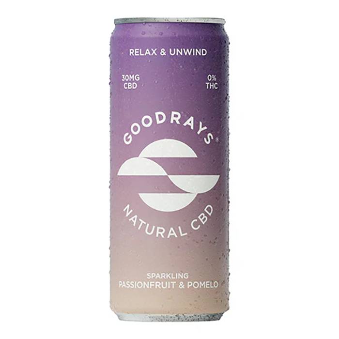 Goodrays - Passionfruit & Pamelo Drink CBD Drink, 250ml - Pack of 12