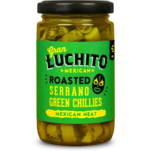 Gran Luchito - Roasted Serrano Green Chillies, 215g | Pack of 6